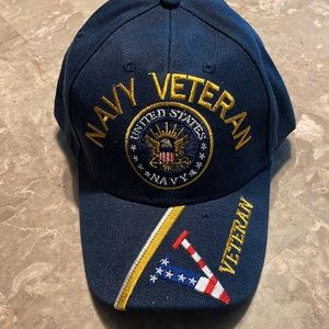 Navy Veteran Cap Blue
